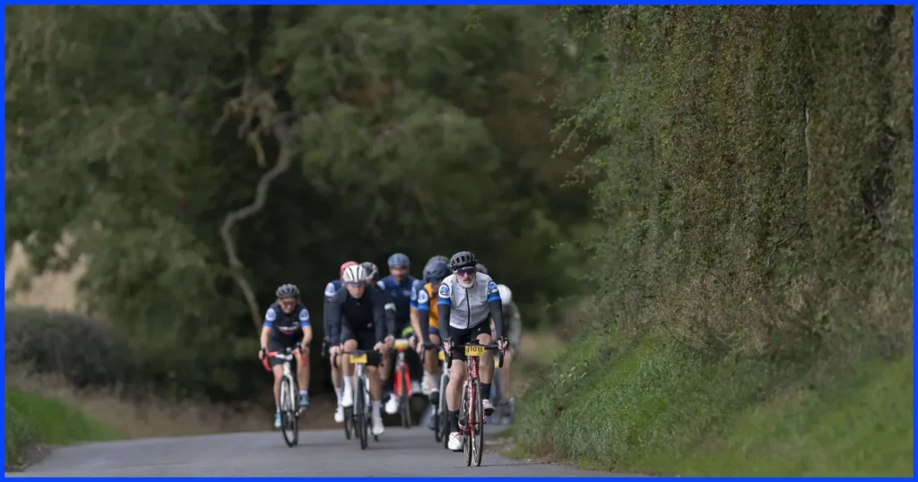 Riders on the M-Tour 2026 charity bike ride